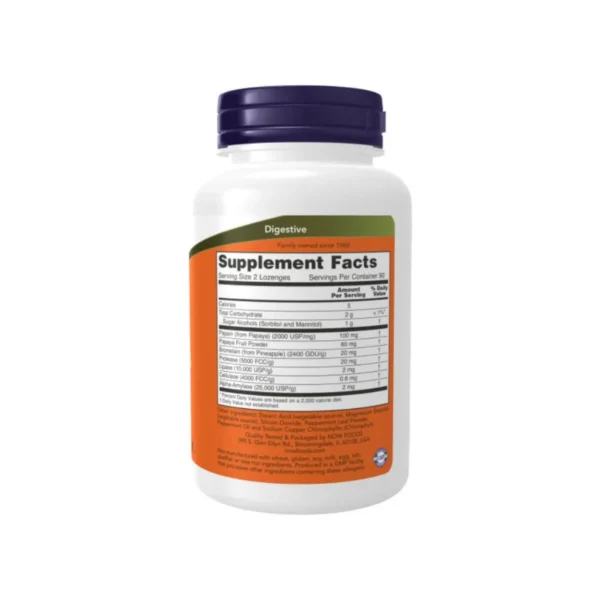 Enzimas de Papaya (soporte digestivo) 180 pastillas