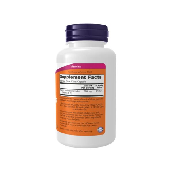 Niacinamide (B-3) 500mg 100 cápsulas vegetales